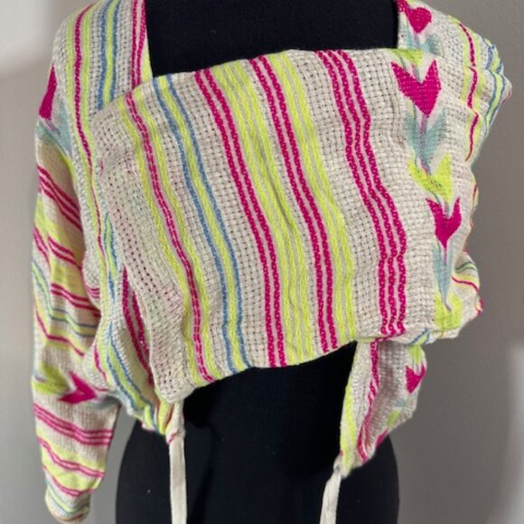 En Creme Neon Boho Tie Cardigan    8347 - Picture 8 of 11